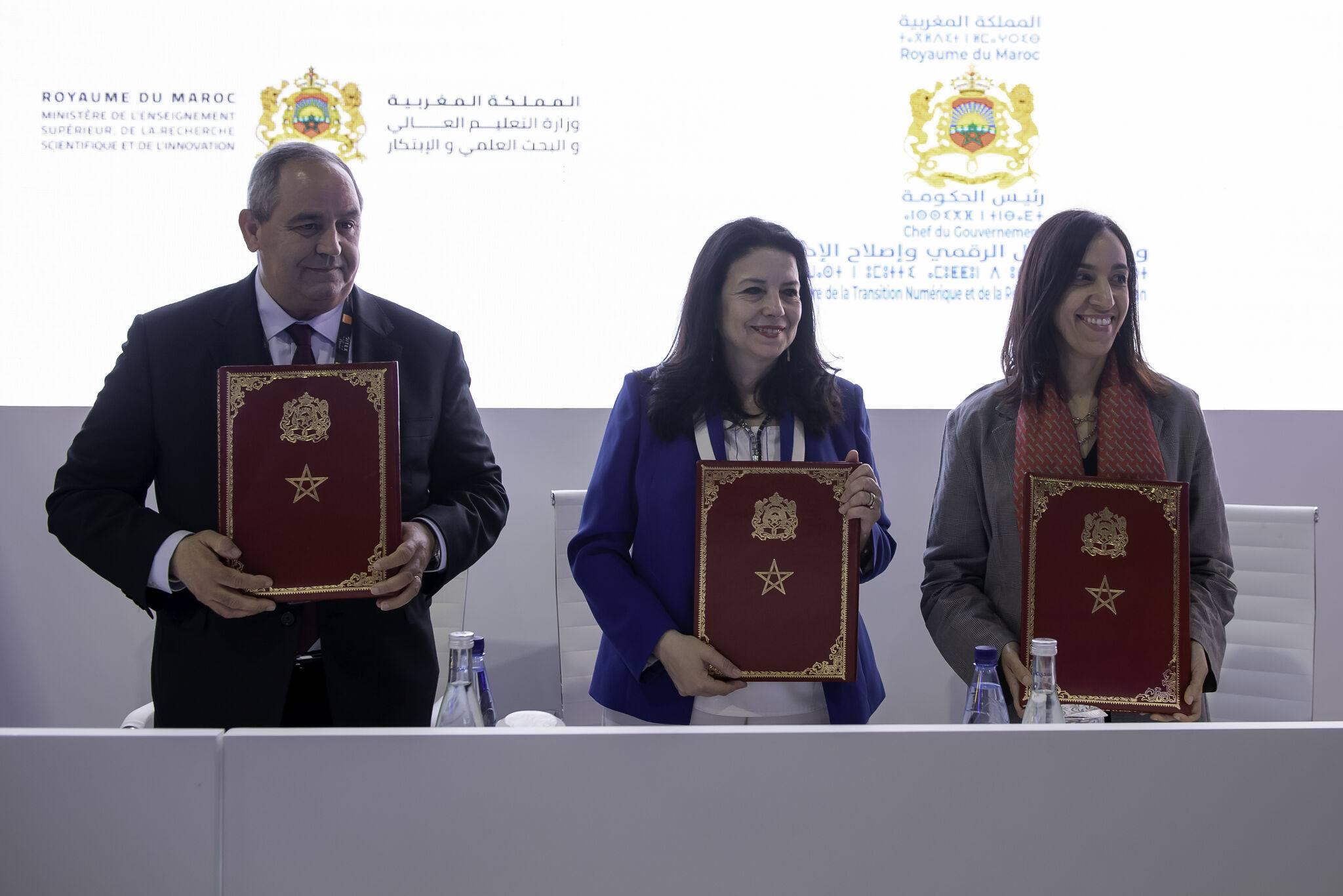 Signature de Madame la Ministre d'un protocole d'accord visant la création du JAZARI INSTITUT, Lundi 14 Avril 2025