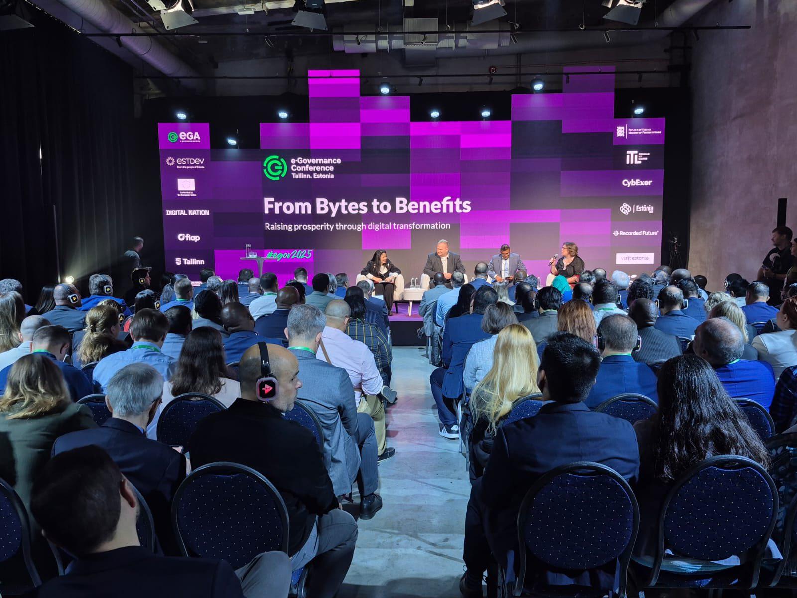 Dans le cadre de sa mission, Madame la Ministre, le 28 mai 2025, a pris part au panel intitulé “From bytes to benefits: a strategic approach to digital transformation” dans le cadre de la e-Governance Conference.