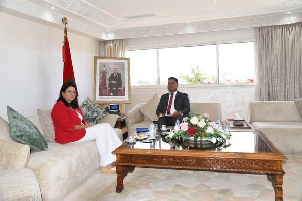 Madame Amal El Fallah Seghrouchni a reçu Son Excellence M. Sanjay Rana, Ambassadeur de la République de l’Inde auprès du Royaume du Maroc.