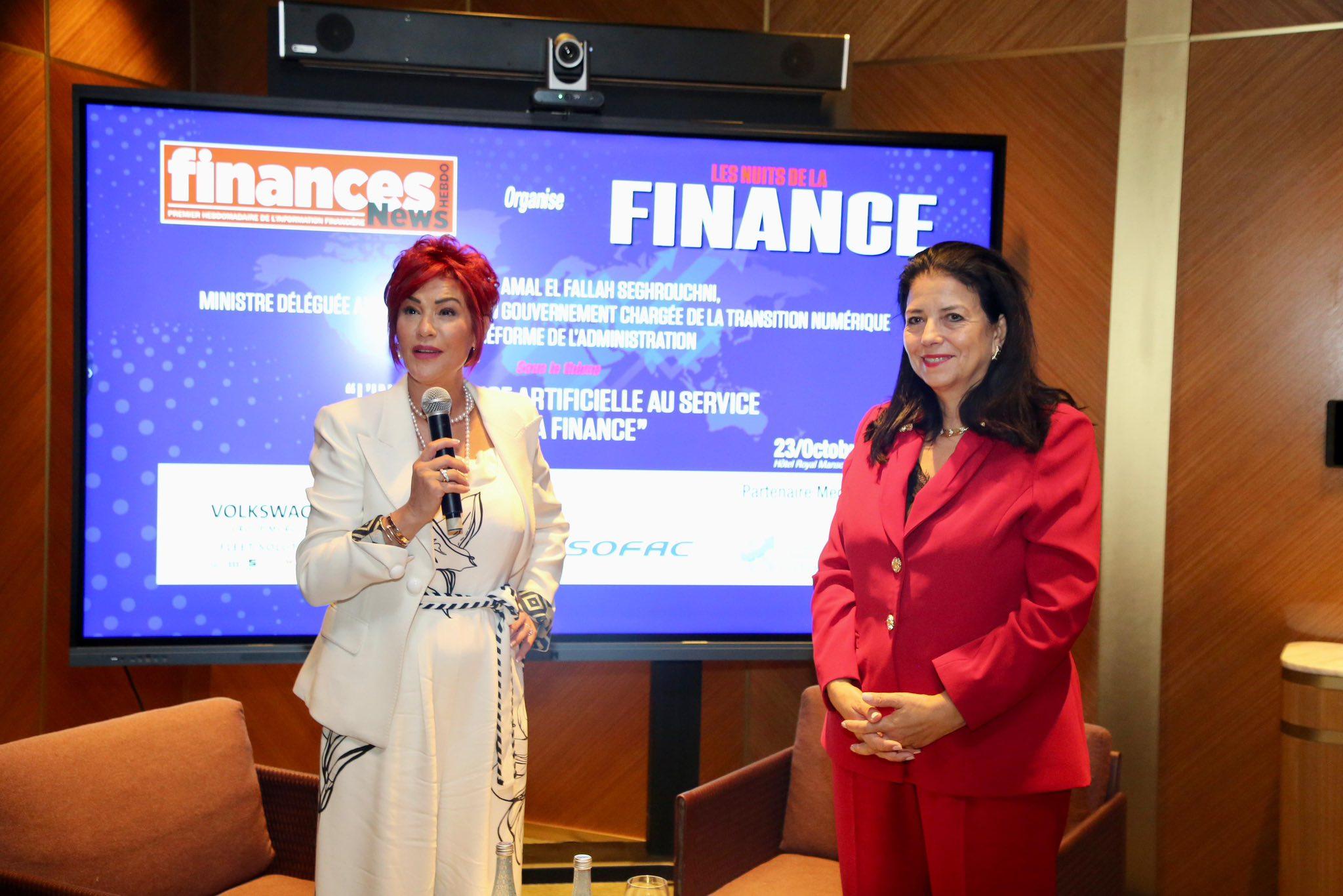 Madame la Ministre a pris part, le 24 octobre 2025, au dîner-débat des Nuits de la Finance, organisé par Finance News Hebdo sous le thème : « L’intelligence artificielle au service de la finance ».