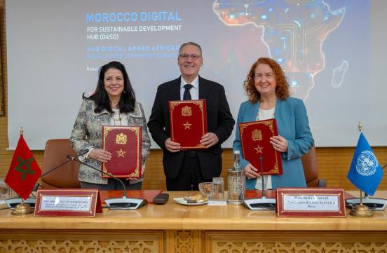 Signature de déclaration d'intenstion en vue de la création d’un hub digital régional arabo-africain dédié à l’intelligence artificielle et à la science des données et à l’innovation technologique