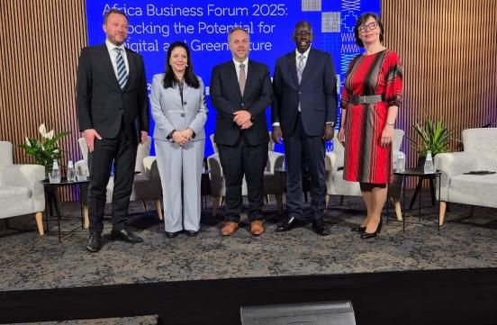 Madame La ministre a participé, le 27 mai 2025, à une séance de dialogue ministériel en marge l'Africa Business Forum 2025 à Tallinn, sous le thème : « Libérer le potentiel d'un avenir numérique et vert ».