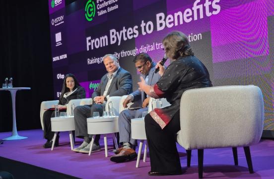 Dans le cadre de sa mission en Estonie, Madame la Ministre a pris part, le 28 mai 2025, au panel intitulé “From bytes to benefits: a strategic approach to digital transformation” dans le cadre de la e-Governance Conference.