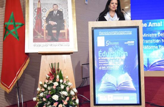 Madame la Ministre, Amal El Fallah Seghrouchni, est intervenue à l’ouverture du colloque international « L’éducation et l’intelligence artificielle : innovation technologique et responsabilité sociale »