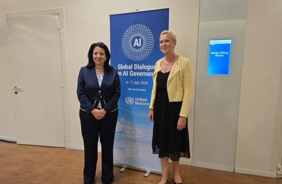Dans le cadre du Dialogue mondial sur la gouvernance de l’intelligence artificielle organisé à Genève, Madame la Ministre a tenu une rencontre bilatérale avec Mme Anne Le Hénanff, Ministre déléguée chargée de l'intelligence artificielle et du numérique.