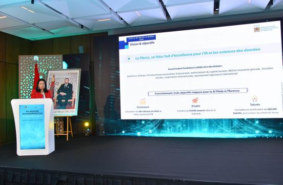 Mme la ministre a assisté, le 08 septembre 2026 à Rabat, à la présentation de l'état des lieux de la feuille de route « IA Maroc 2030 ».