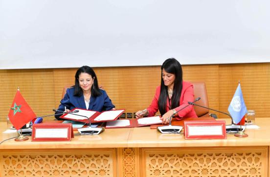 Mme la Ministre et Mme la Secrétaire exécutive de la Commission économique et sociale des Nations unies pour l’ESCOWA ont signé un protocole d’accord visant à établir un cadre institutionnel et pratique de coopération entre le MTNRA et la ESCOWA.