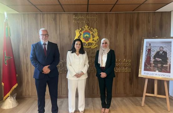 Madame Amal El Fallah Seghrouchni a reçu Madame Hoda Al-Wahidi, Secrétaire du ministère des Télécommunications et de l’Économie numérique de l’État de Palestine